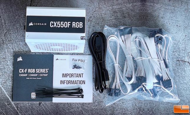 Corsair CX550F RGB Power Supply Accessories