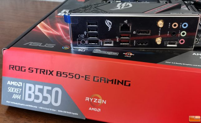 ASUS ROG Strix B550-E Gaming Motherboard Rear IO Panel